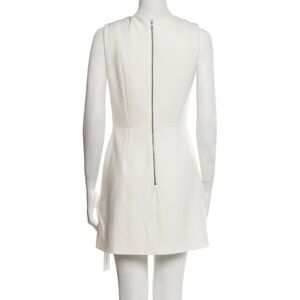 Alice+Olivia white mini dress with zipper detail